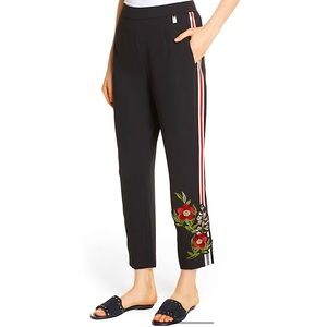 💝 Ted Baker London Madlyne floral embroidered track pants with side stripe
